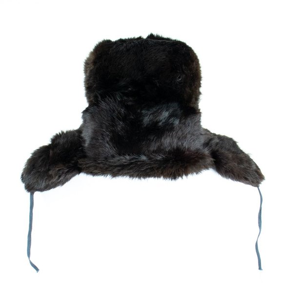 Mink Russian Ushanka Hat Unisex Dark Brown